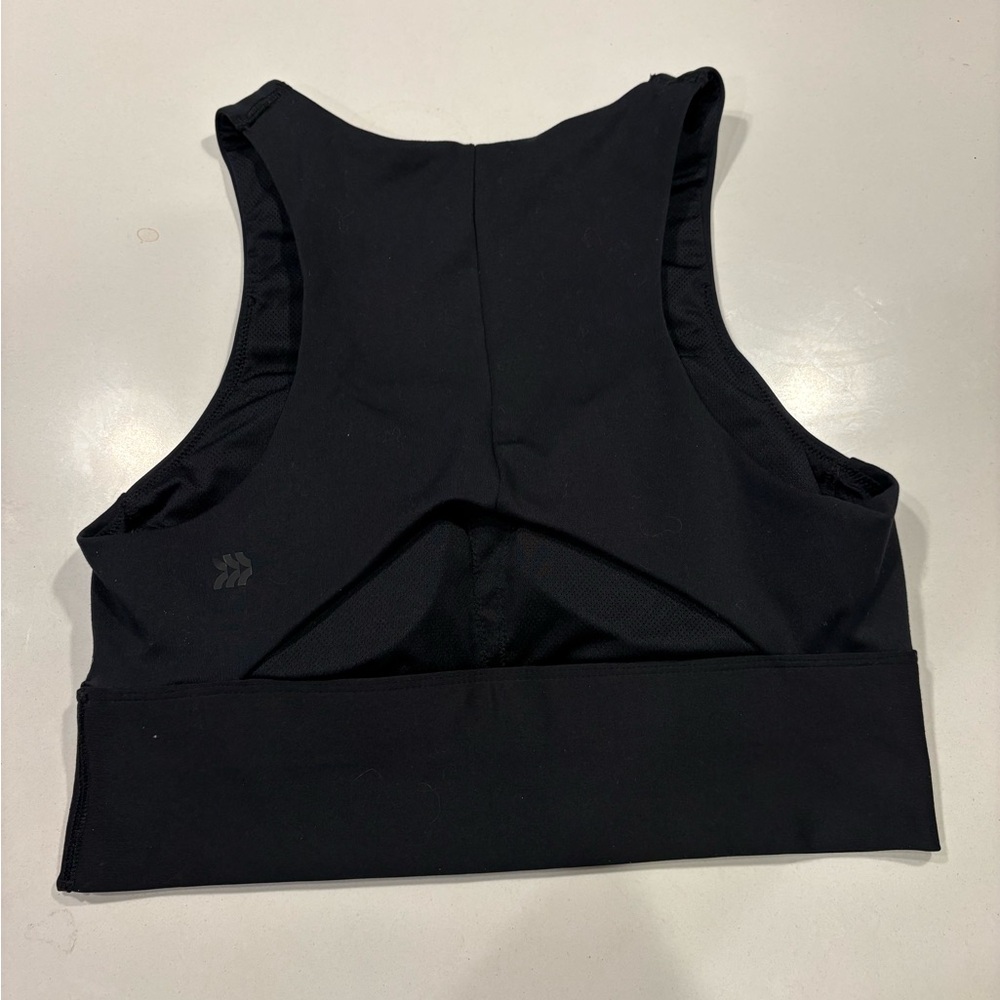 All In Motion Black Longline Sports Bra Size Small High Neck Athletic - Picture 2 of 4